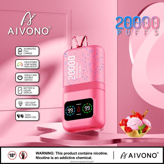 sorvete de morango Aivono AIM magic 20000 280DJX80 | Aivono Lisbon